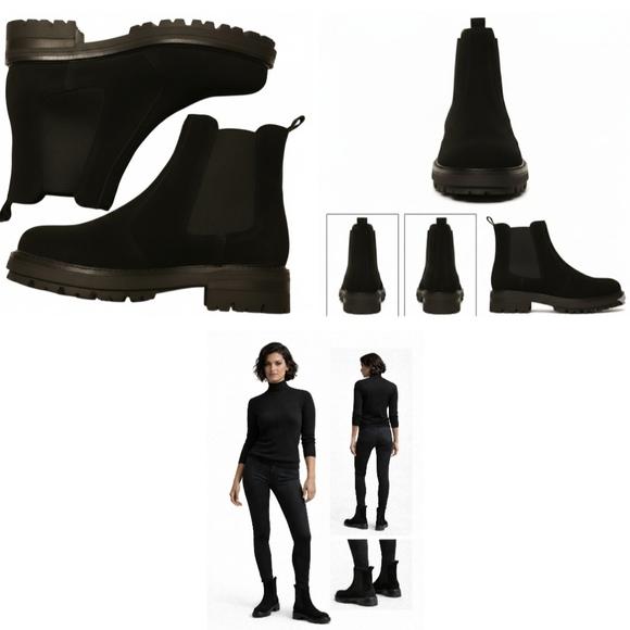 La Canadienne Cassy Suede Chelsea Booties Weatherproof Ankle Boots Waterproof